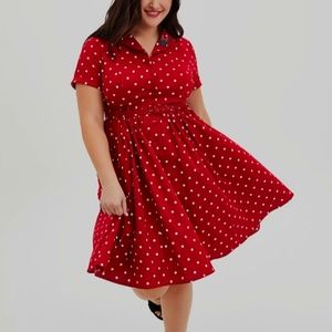 Disney Minnie Mouse Red Polka-dot swing dress